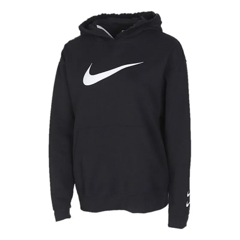 (WMNS) Nike Womens Swoosh French Terry Hoodie 'Black' CJ3762-010 sold by KicksCrew