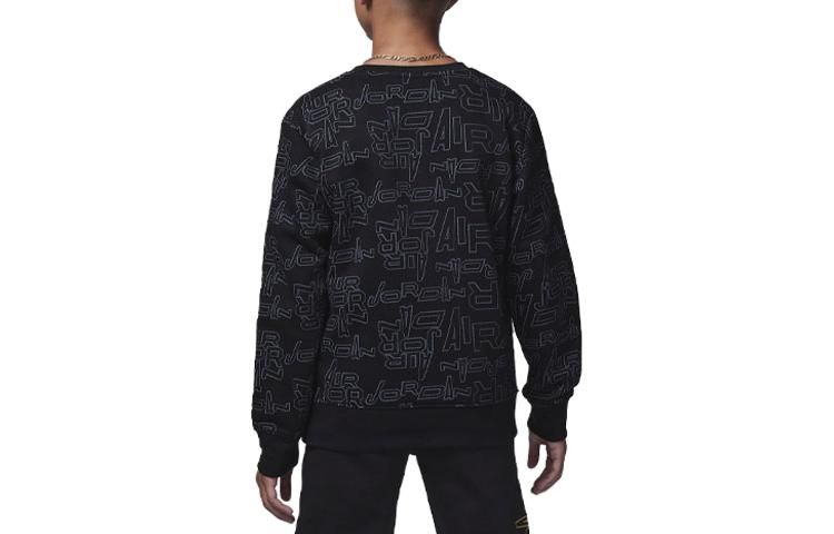 (GS) Air Jordan Take Flight Black and Gold Fleece Crew 'Black' 95C802-023 sold by KicksCrew product image thumbnail 3