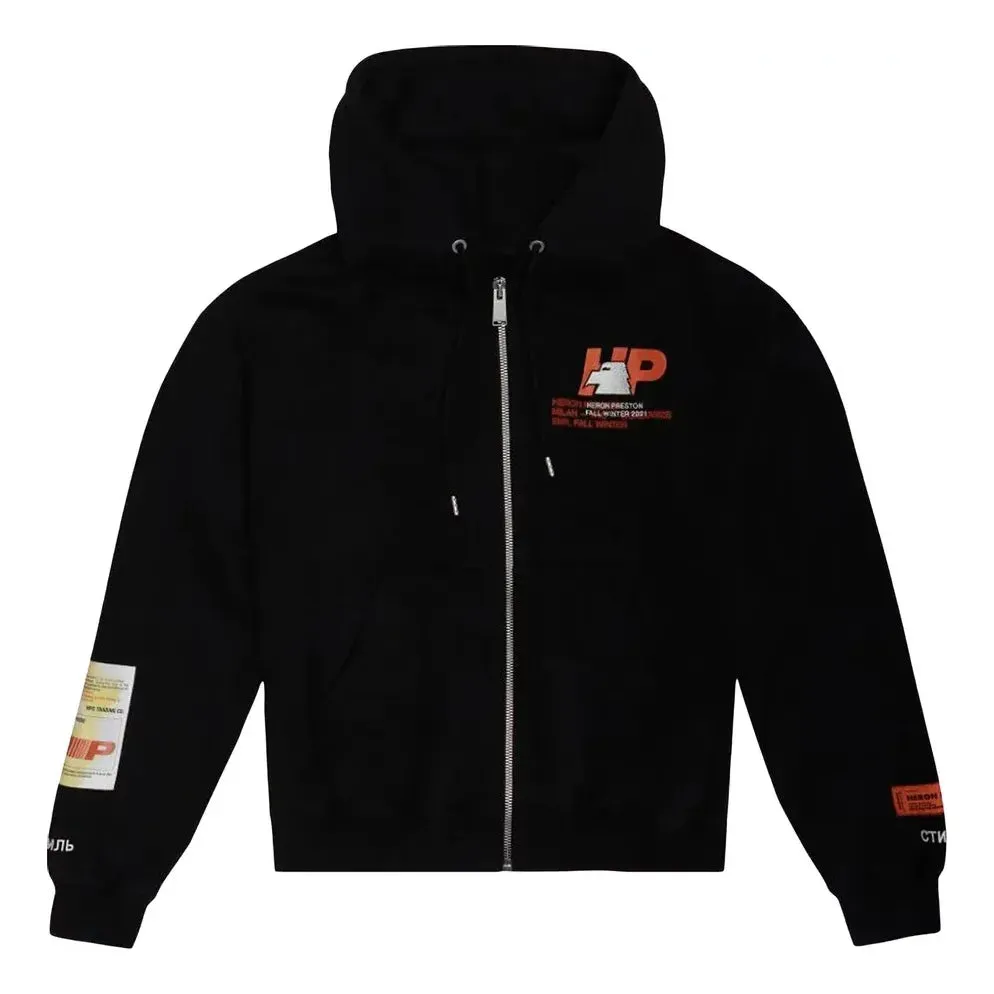 HERON PRESTON Zip Heron Gum Jacket 'Black' HMBE007F21JER0021040 sold by KicksCrew