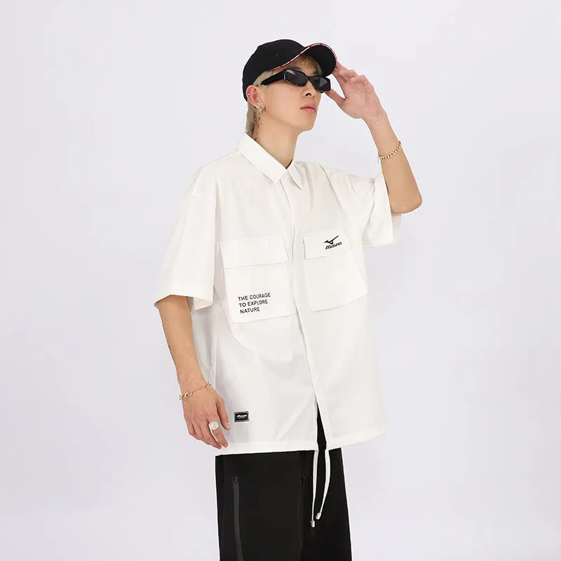 Mizuno Graphic Polo Shirt 'Beige' A2CA3146 sold by KicksCrew product image thumbnail 5