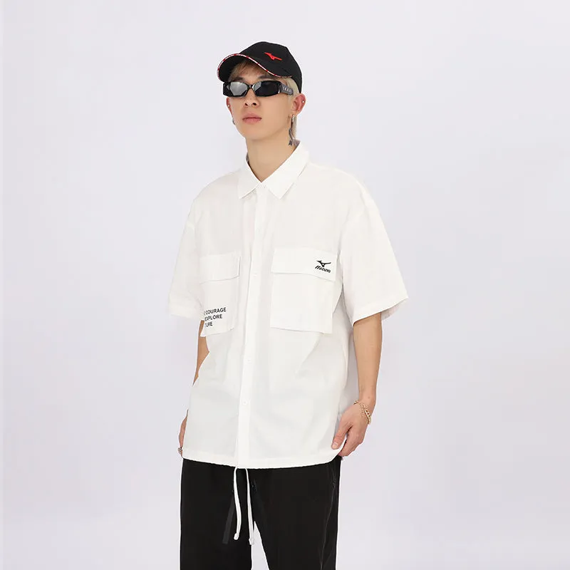 Mizuno Graphic Polo Shirt 'Beige' A2CA3146 sold by KicksCrew product image thumbnail 3