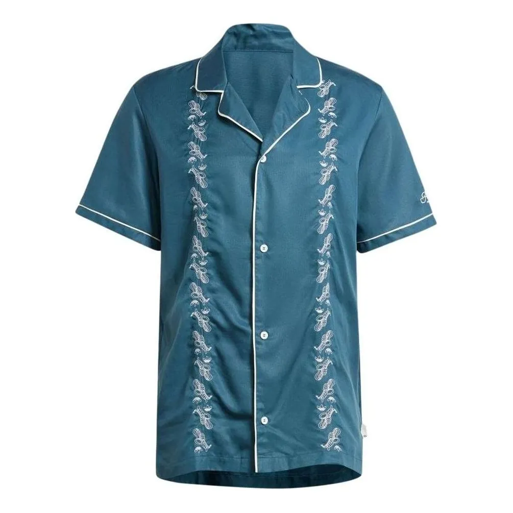 adidas Originals Leisure Bowling Shirt 'Teal' IR8401 sold by KicksCrew