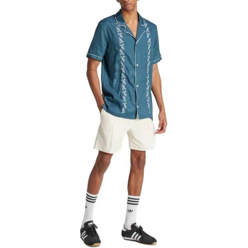 adidas Originals Leisure Bowling Shirt 'Teal' IR8401 sold by KicksCrew product image thumbnail 2