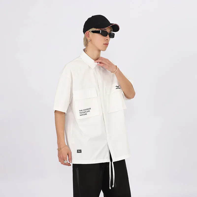 Mizuno Graphic Polo Shirt 'Beige' A2CA3146 sold by KicksCrew product image thumbnail 4