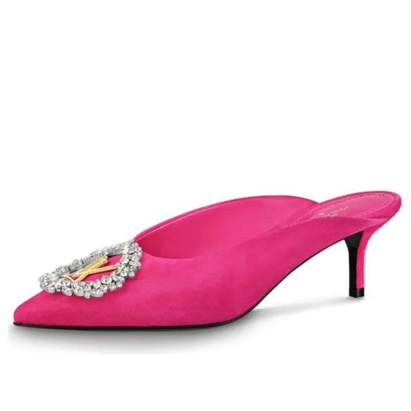 (WMNS) LOUIS VUITTON Madeleine Mule Heels 'Pink' 1A5BUY sold by KicksCrew