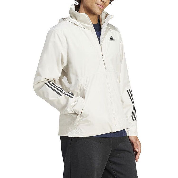 adidas Bsc 3-Stripes Rain.Rdy Jacket 'White' IS1237 sold by KicksCrew product image thumbnail 5
