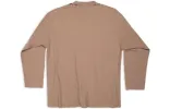Balenciaga Caps Oversized Long Sleeve T-Shirt 'Khaki' 681046TNVL17761 sold by KicksCrew
