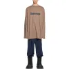 Balenciaga Caps Oversized Long Sleeve T-Shirt 'Khaki' 681046TNVL17761 sold by KicksCrew