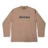 Balenciaga Caps Oversized Long Sleeve T-Shirt 'Khaki' 681046TNVL17761 sold by KicksCrew