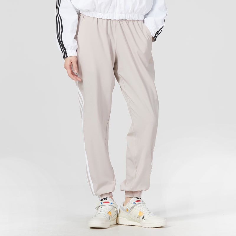 (WMNS) Adidas Trainicons 3-Stripes Woven Pants 'Beige' HZ7283 sold by KicksCrew product image thumbnail 3
