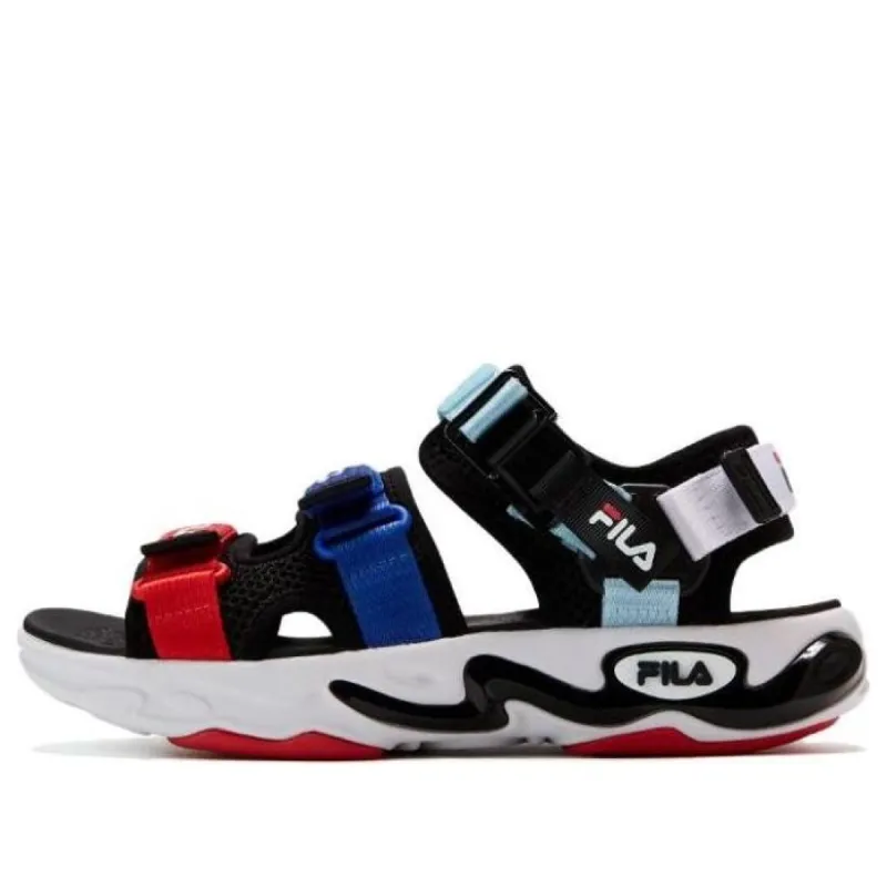 (GS) FILA Lifestyle Sandals 'Black Blue Red' K15B222810P sold by KicksCrew