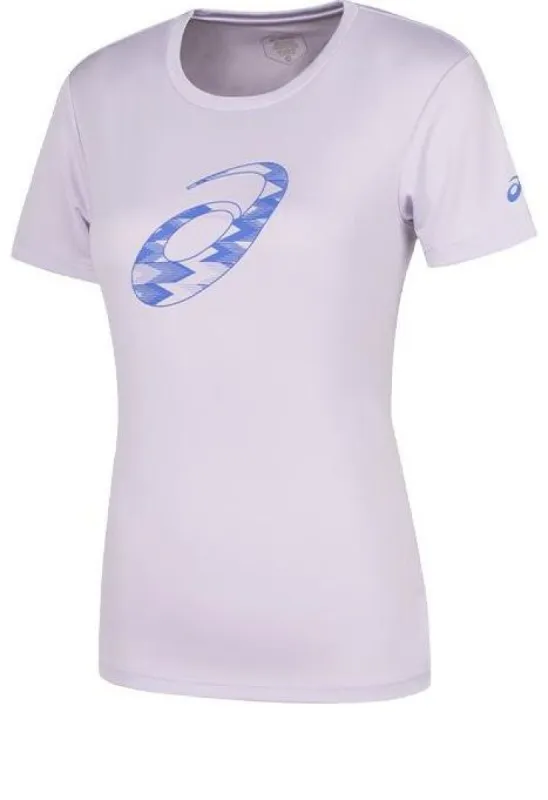 (WMNS) ASICS Spiral Graphic Short Sleeve T-Shirt Asia Sizing 'Faded Ash Rock' 2032D020-500 sold by KicksCrew