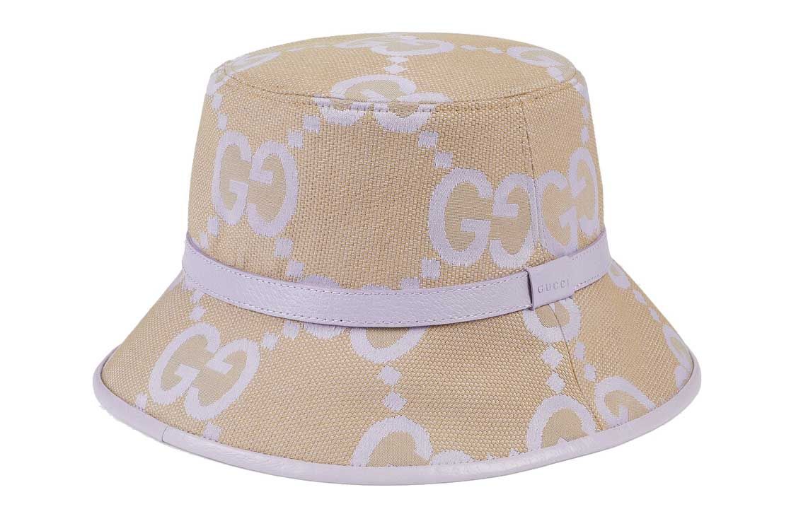 (WMNS) Gucci Jumbo GG Bucket Hat 'Beige Lilac' 730336-3HAPT-8871 sold by KicksCrew product image thumbnail 4