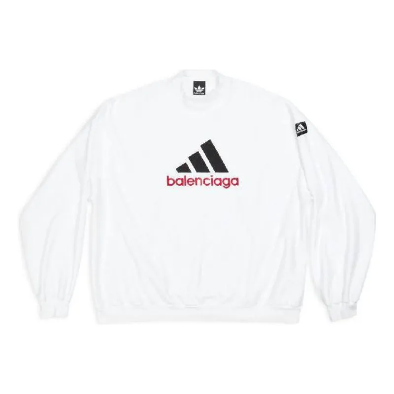 Balenciaga x adidas Oversized Sweatshirt 'White' 731777TNVP69065 sold by KicksCrew