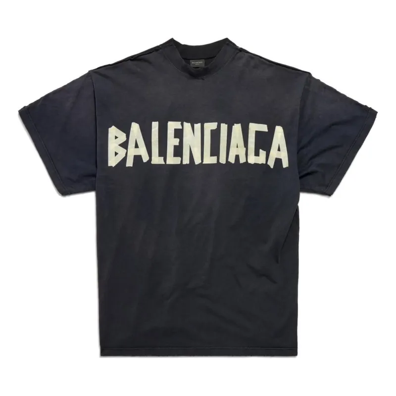 Balenciaga Double Front T-shirt 'Washed Black' 791615TQVQ61021 sold by KicksCrew