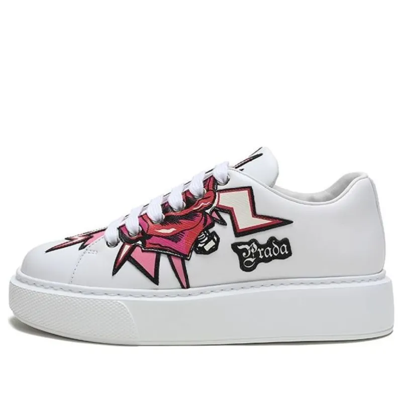 (WMNS) PRADA Graphic Rose Platform Sneakers 'White Multi-Color' 1E806L_3L2C_F0009_F_045 sold by KicksCrew