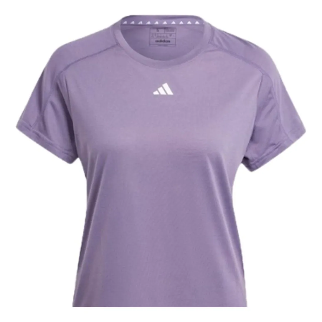 (WMNS) adidas AEROREADY Train Essentials Minimal Branding Crewneck T-Shirt 'Purple' IS3956 sold by KicksCrew