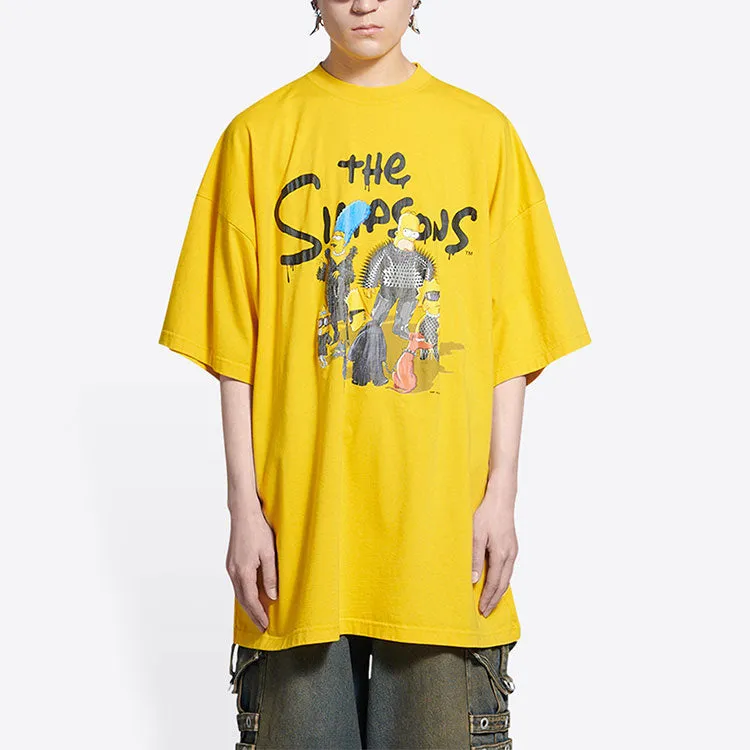 Balenciaga x THE SIMPSONS Oversized Cotton T-Shirt 'Yellow' 676589TLVG77200 sold by KicksCrew product image thumbnail 4