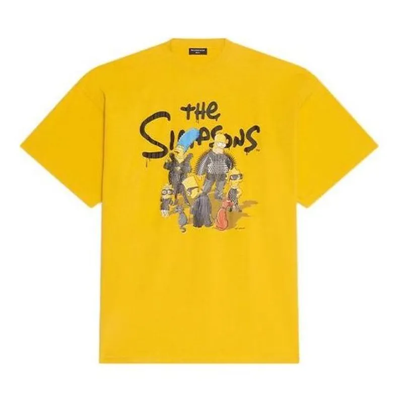 Balenciaga x THE SIMPSONS Oversized Cotton T-Shirt 'Yellow' 676589TLVG77200 sold by KicksCrew
