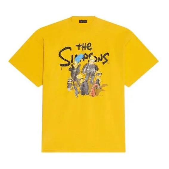 Balenciaga x THE SIMPSONS Oversized Cotton T-Shirt 'Yellow' 676589TLVG77200 sold by KicksCrew