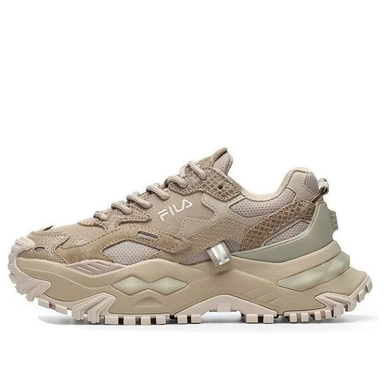 (WMNS) FILA FUSION Bianco Sneakers 'Brown' T12W145225FLT sold by KicksCrew