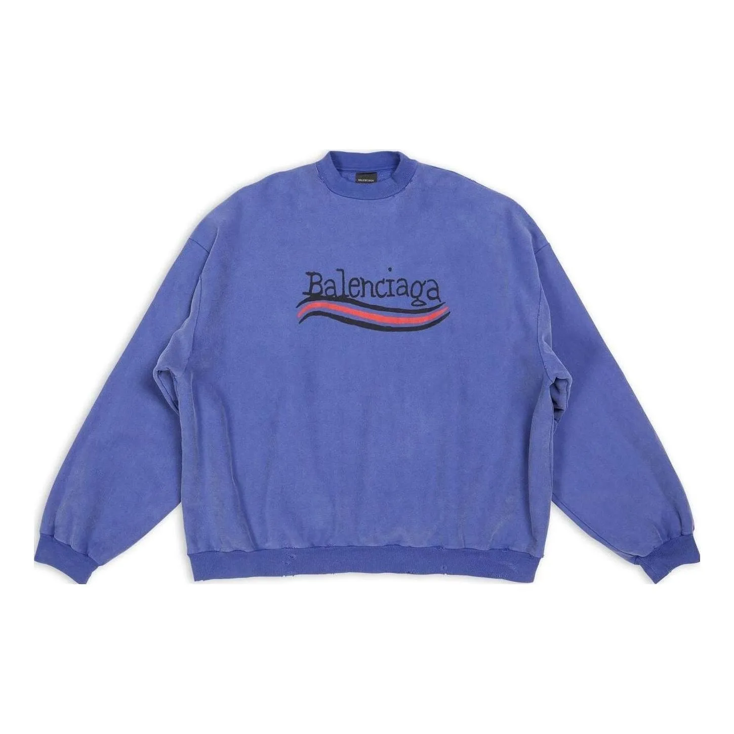 Balenciaga Hand-Drawn Political Campaign Oversized Sweatshirt 'Blue' 720428TNVE84119 sold by KicksCrew