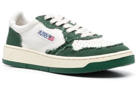 AUTRY Medalist Canvas-Panelled 'White Green' AULM-CB08 sold by KicksCrew
