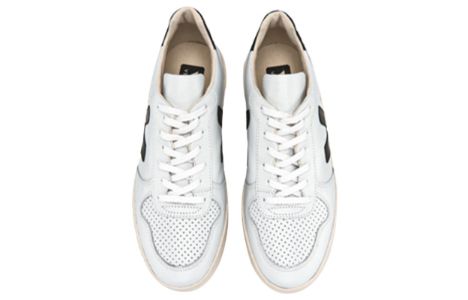 Veja V-10 Lace-Up Sneakers 'Extra White Black' VX020005 sold by KicksCrew
