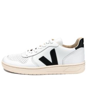 Veja V-10 Lace-Up Sneakers 'Extra White Black' VX020005 sold by KicksCrew