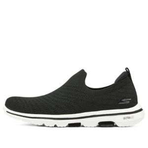 (WMNS) Skechers Go walk 5 'Black White' 124250-BKW sold by KicksCrew