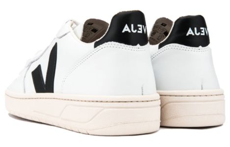 Veja V-10 Lace-Up Sneakers 'Extra White Black' VX020005 sold by KicksCrew