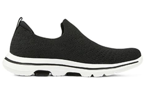 (WMNS) Skechers Go walk 5 'Black White' 124250-BKW sold by KicksCrew