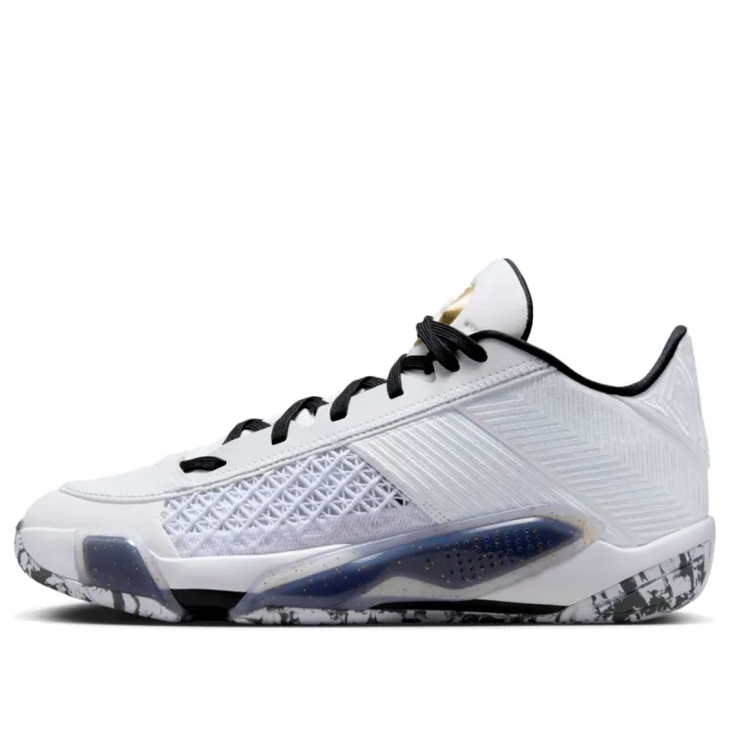 Air Jordan 38 Low PF 'White Metallic Gold Black' FD2325-107 sold by KicksCrew