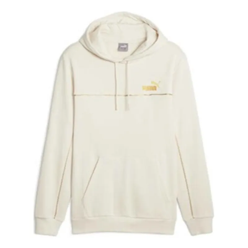 Puma Luxe Crew Embroidered Logo Sports hoodie 'Beige' 680141-87 sold by KicksCrew