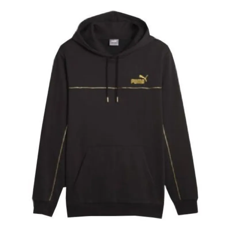 Puma Luxe Crew Embroidered Logo Sports hoodie 'Black' 680141-01 sold by KicksCrew