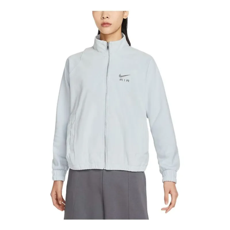 (WMNS) Nike Air Logo Corduroy Full-Zip Stand Collar Jacket 'Grey' DQ6929-043 sold by KicksCrew