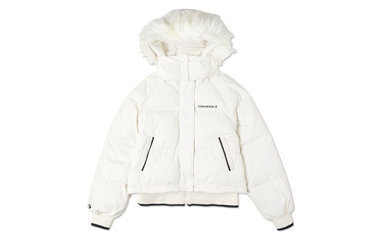 (WMNS) Converse Convertible Long Down Jacket 'White' 10020023-A01 sold by KicksCrew product image thumbnail 3