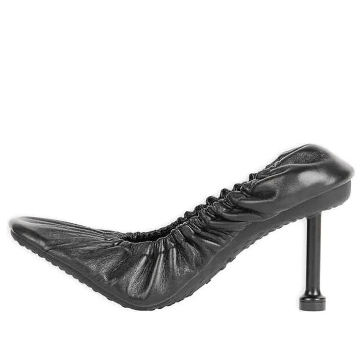 (WMNS) Balenciaga 80mm Tug Pump Heels 'Black' 656601WA2M01000 sold by KicksCrew