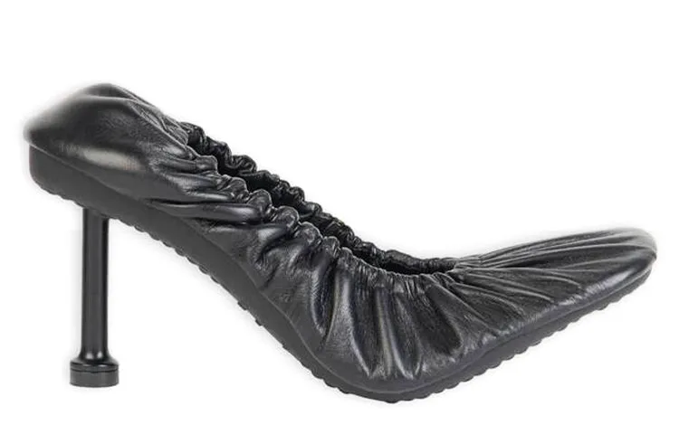 (WMNS) Balenciaga 80mm Tug Pump Heels 'Black' 656601WA2M01000 sold by KicksCrew product image thumbnail 2