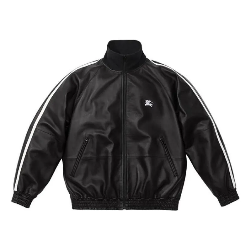 Supreme x Burberry Leather Track Jacket 'Black White' SUP-SS22-159 sold by KicksCrew