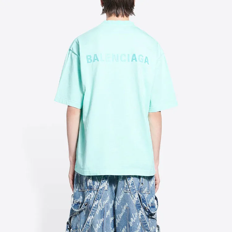 Balenciaga Logo T-Shirt Medium Fit 'Mint Tint' 612966TLVB93062 sold by KicksCrew product image thumbnail 5