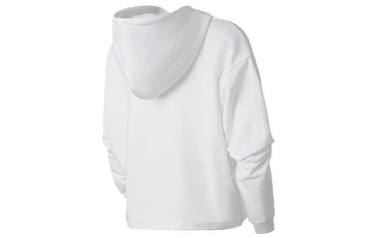 (WMNS) Puma Essentials+ Cropped Metallic Logo Fleece Hoodie 'White Silver' 586922-52 sold by KicksCrew product image thumbnail 2