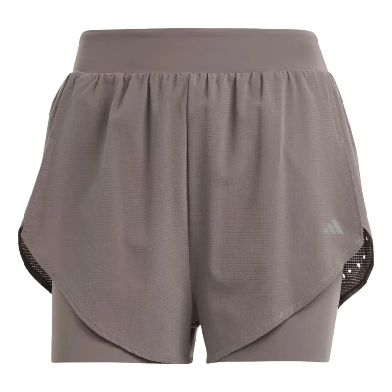 (WMNS) adidas Designed for Training HEAT.RDY HIIT 2-in-1 Shorts Asia Sizing 'Charcoal' IT7435 sold by KicksCrew