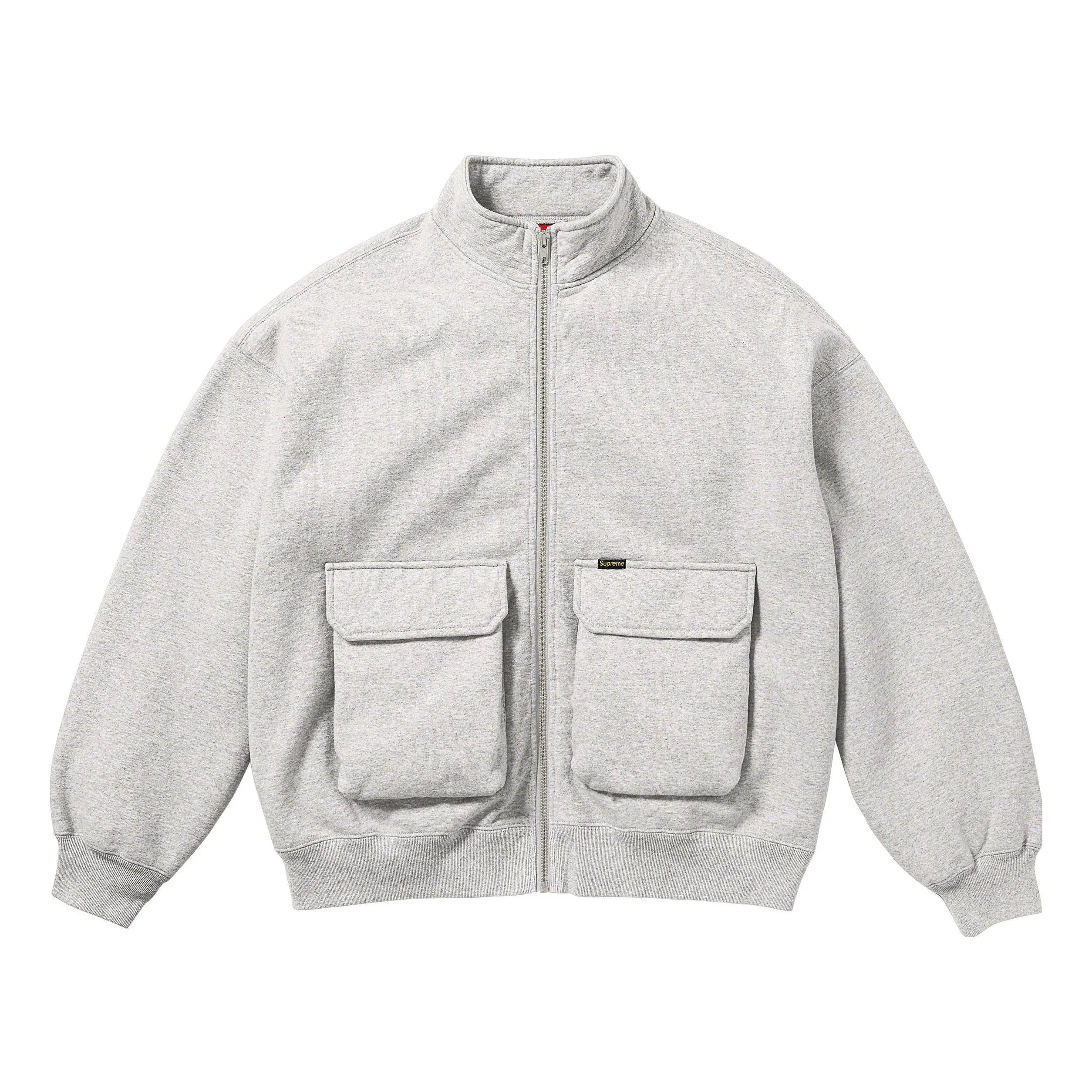 Supreme FW23 Week1 Cargo Pocket Zip Up Sweatshirt Jacket 'White' SUP-FW23-043 sold by KicksCrew