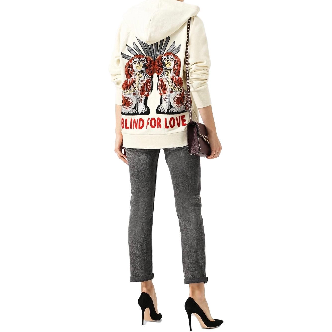 (WMNS) GUCCI Classic Gucci Logo Hoodie 'White' 457931-X5N71-9234 sold by KicksCrew product image thumbnail 3