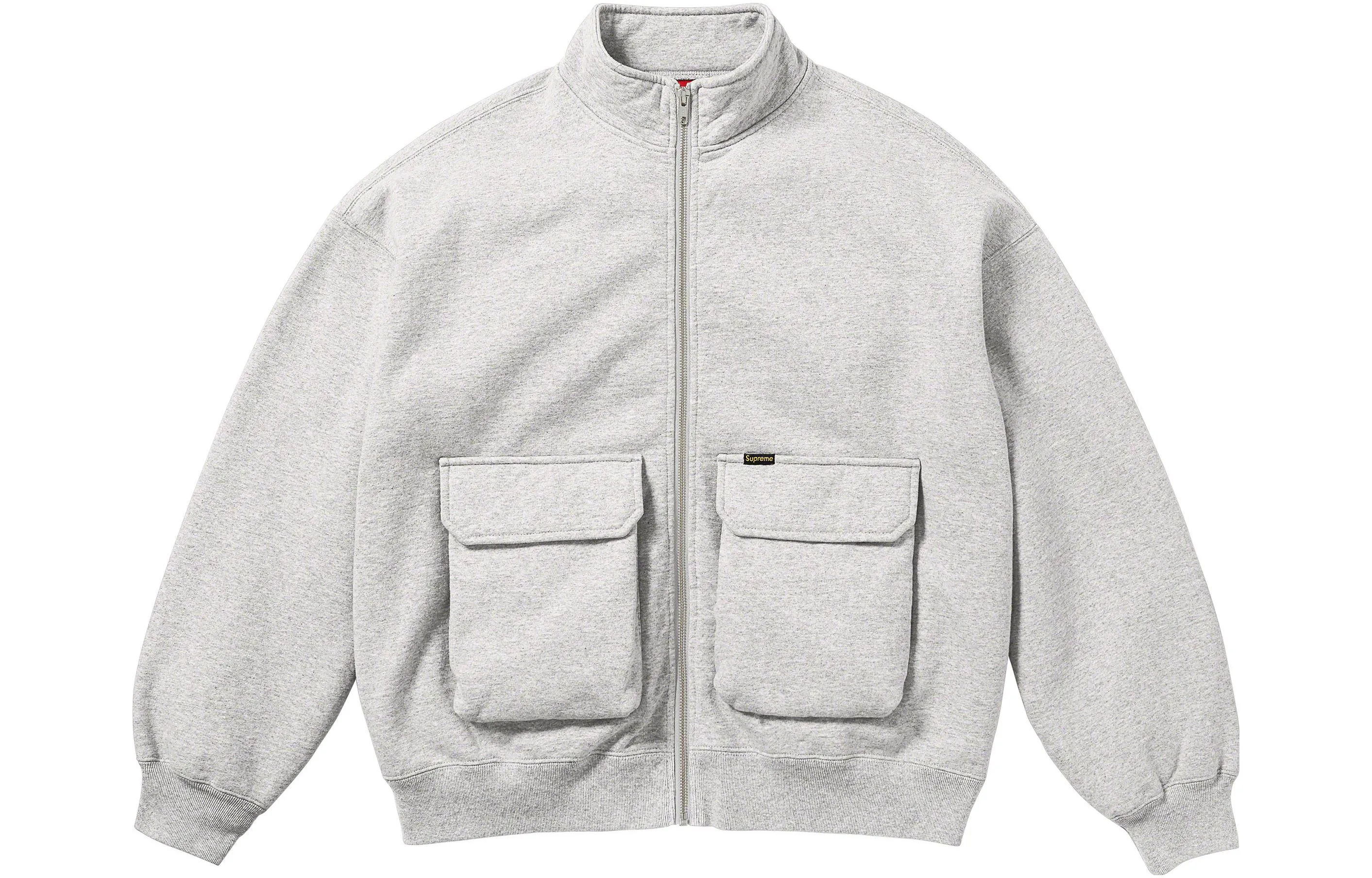 Supreme FW23 Week1 Cargo Pocket Zip Up Sweatshirt Jacket 'White' SUP-FW23-043 sold by KicksCrew product image thumbnail 2
