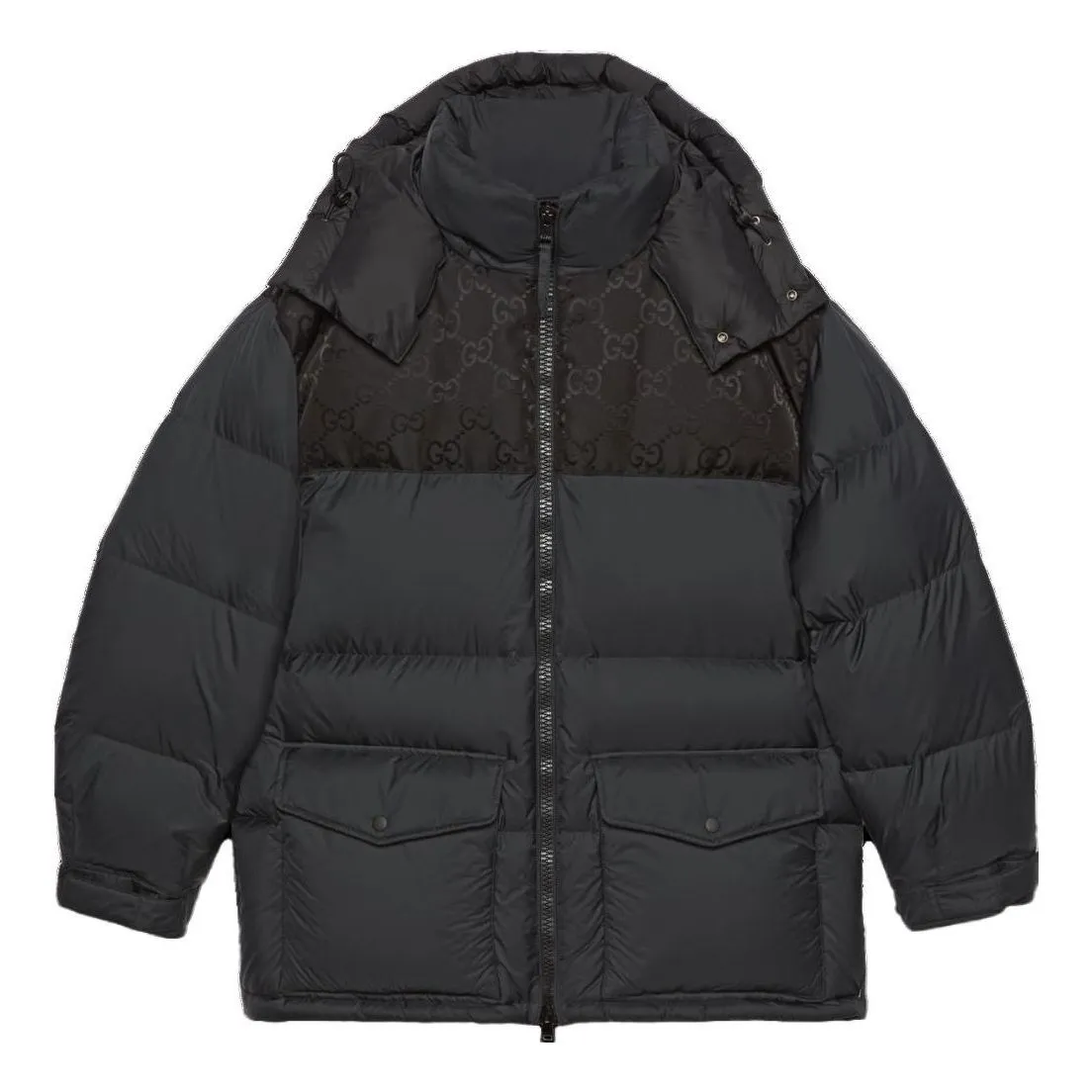 Gucci Nylon Down Jacket With GG Inserts 'Black' 762558-Z8BNG-1000 sold by KicksCrew