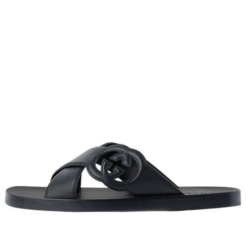 Gucci Leather Web Thong Sandal 'Black' 429362-H91A0-8480