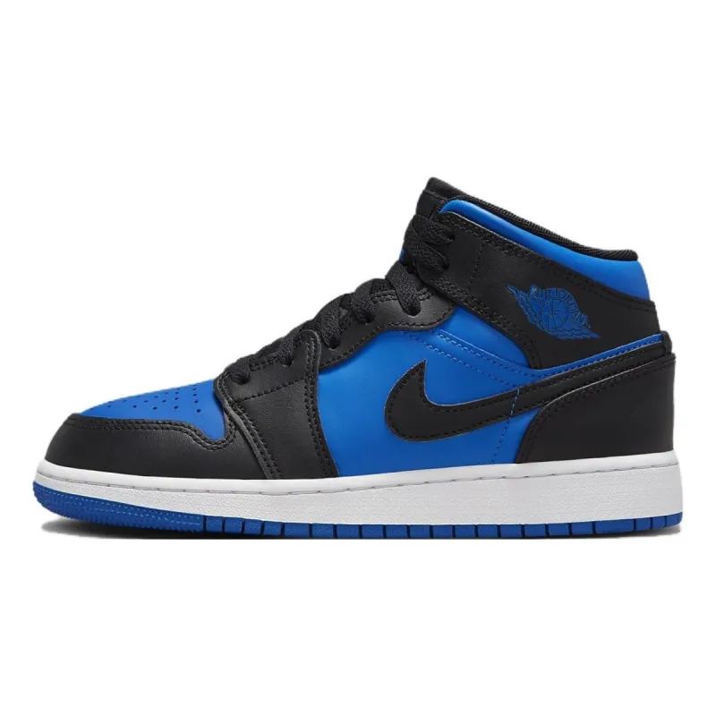 (GS) Air Jordan 1 Mid 'Black Royal Blue' DQ8423-042 sold by KicksCrew