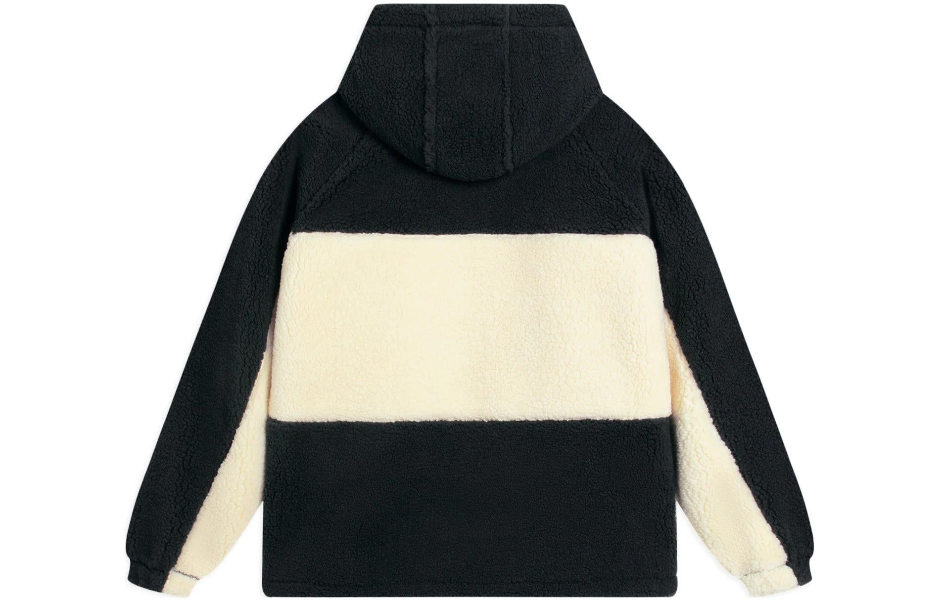 Li-Ning BadFive Logo Fleece Full Zip Jacket 'Black Beige' AFDSA69-4 sold by KicksCrew product image thumbnail 2